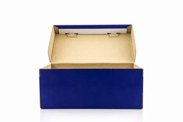 Blue shoe box with clipping path. — Stock Photo, Image