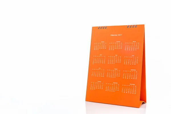 Livro branco mesa calendário espiral 2017 . — Fotografia de Stock