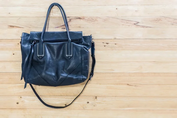 Sac en cuir noir . — Photo