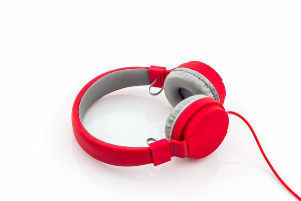 Close up Red Headphones. — Stock Photo, Image