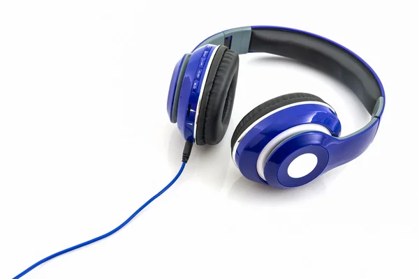 Close up Blue headphones. — Stock Photo, Image