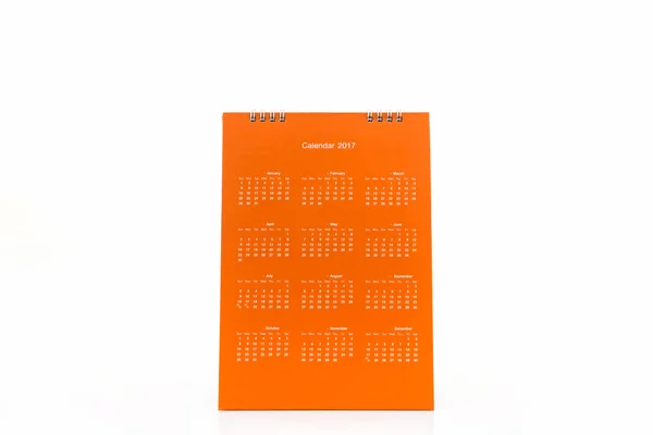 Livro branco mesa calendário espiral 2017 . — Fotografia de Stock