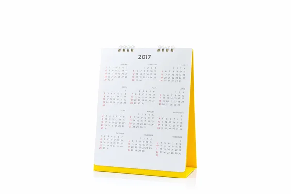 Livro branco mesa calendário espiral 2017 . — Fotografia de Stock