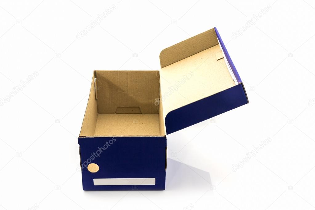 Blue shoe box with clipping path.