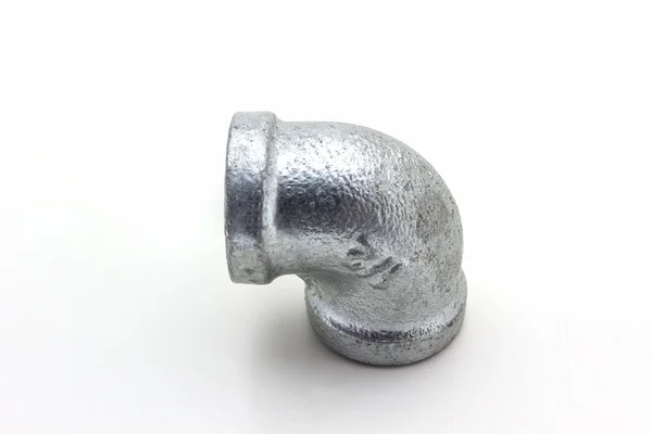 Metall pipe böjar, vatten inloppsventilen pipe. — Stockfoto