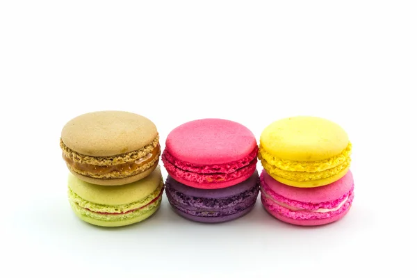 Süße und farbenfrohe französische Makronen oder Macaron, Dessert. — Stockfoto