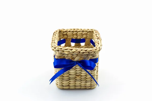 Handmade box made from dry water hyacinth decoration,Hand craft — Stock Photo, Image