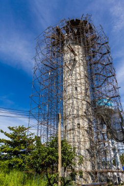 Yüksek katlı bina yapım aşamasında bir beton yapı 