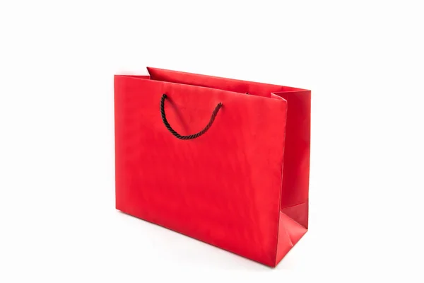 Blank red paper shopping bag. — Stock Photo, Image