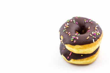 sprinkles ile çikolatalı çörek.