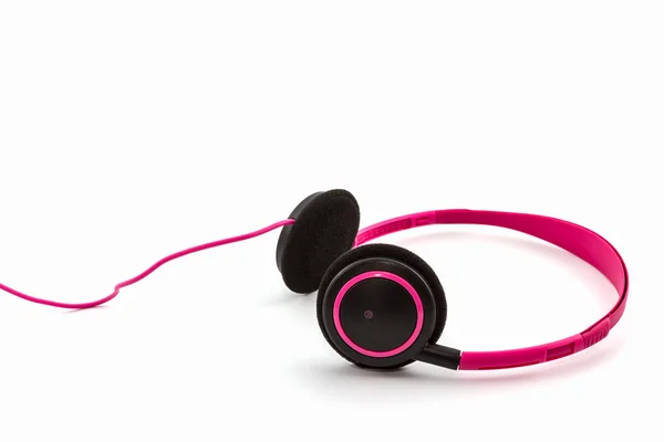 Pink headphones. — Stock Photo, Image