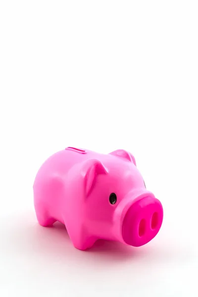 Pink piggy bank saving. — Stock Photo, Image