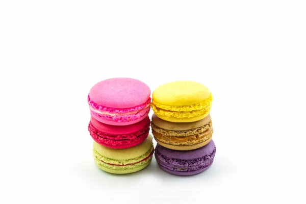 Güzel ve renkli Fransızca macaroons veya macaron, tatlı. — Stok fotoğraf