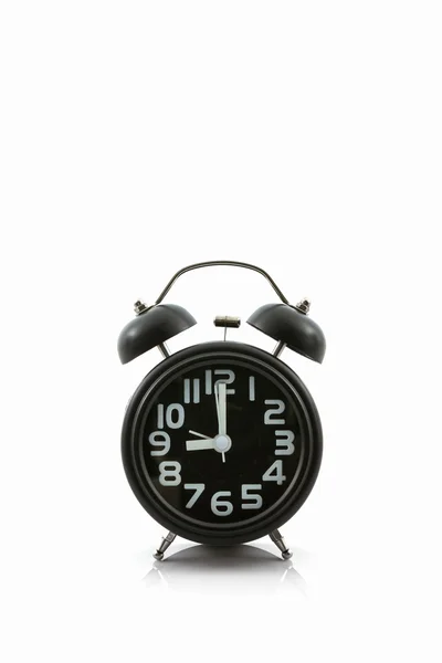 Relógio de alarme de moda antiga preta . — Fotografia de Stock