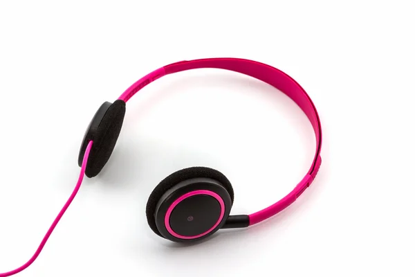 Pink headphones. — Stock Photo, Image