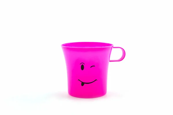 Coloré de l'expression faciale sur la tasse . — Photo