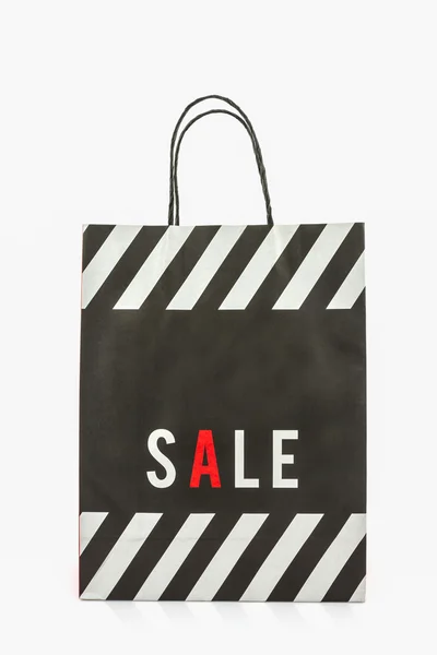 Black paper shopping bag . — Stock Photo, Image