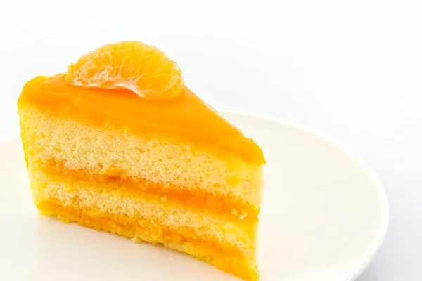 Oranges cake slice,fruit cake. — Stock Photo, Image