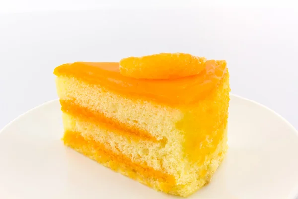 Oranges cake slice,fruit cake. — Stock Photo, Image