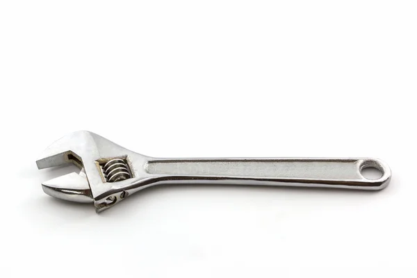 Silver metall monkey wrench. — Stockfoto