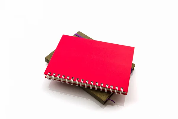 Red and brown diary book. — Stock Photo, Image