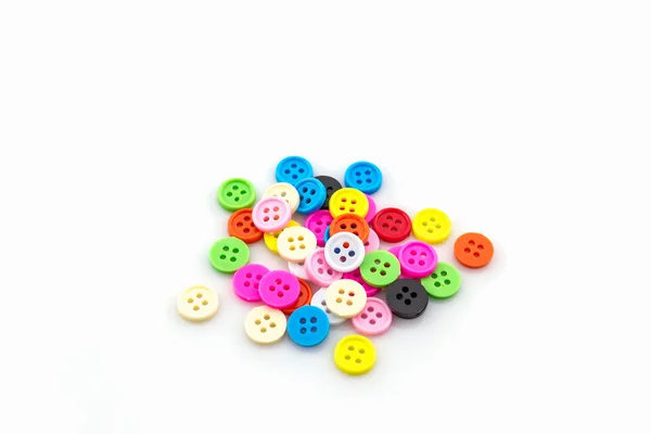 Декоративные красочные винтажные кнопки для шитья . — стоковое фото
