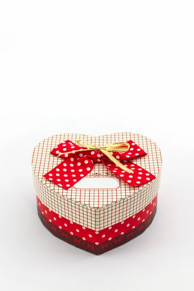 Gift box shaped heart. — Stock Photo, Image
