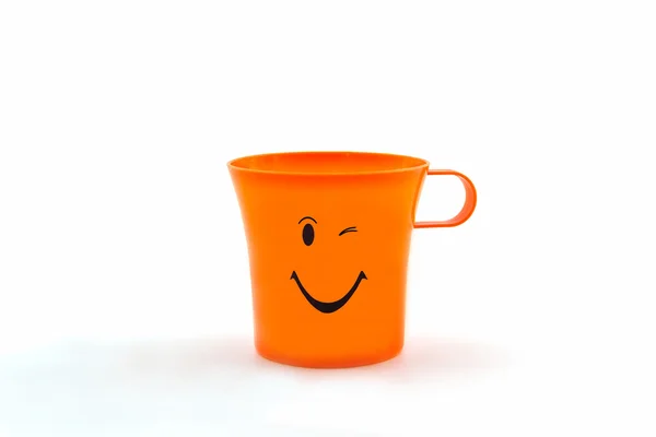 Colorato di espressione facciale sulla tazza . — Foto Stock