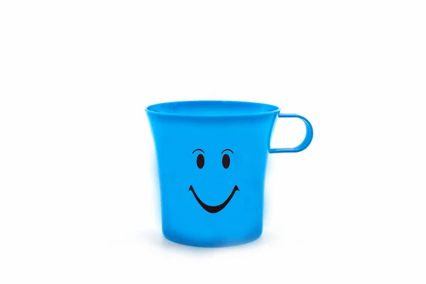 Coloré de l'expression faciale sur la tasse  . — Photo