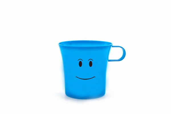 Coloré de l'expression faciale sur la tasse  . — Photo