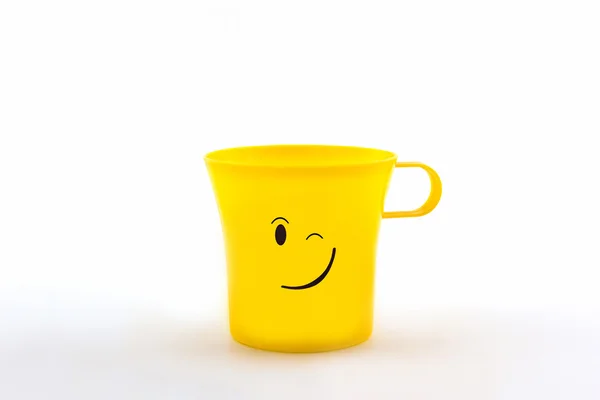 Colorful of facial expression on cup . — Stock Photo, Image