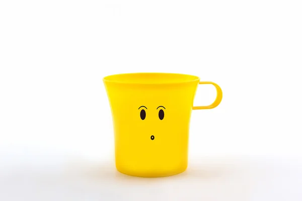 Colorato di espressione facciale sulla tazza  . — Foto Stock