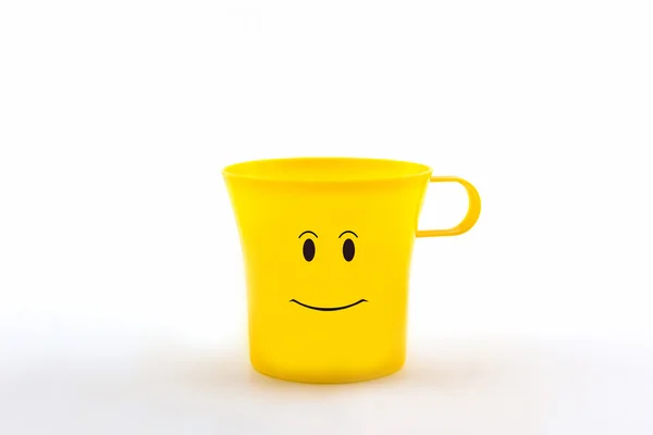Colorful of facial expression on cup . — Stock Photo, Image