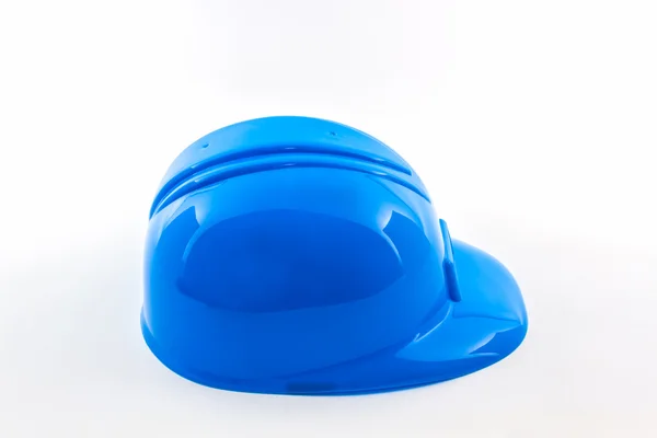 Blauwe bouw helm. — Stockfoto