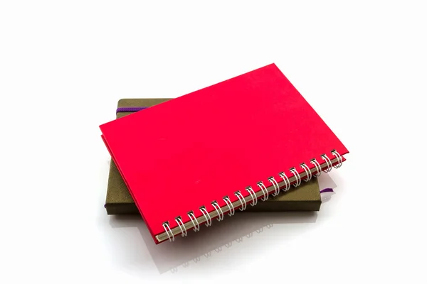 Vörös és barna diary-könyv. — Stock Fotó