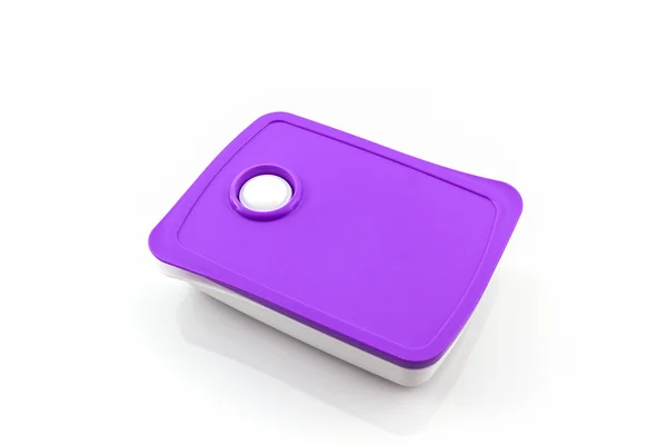 Purple Plastic box package. — Stock Photo, Image