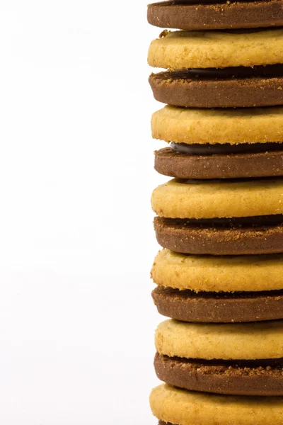 Biscuit on white background. — Stock Photo, Image