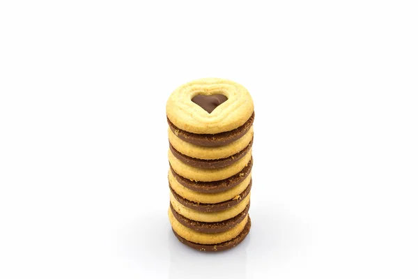 Group of Biscuit Cookie heart shaped . — Stock Photo, Image