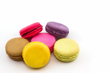güzel ve renkli Fransızca macaroons, tatlı. 
