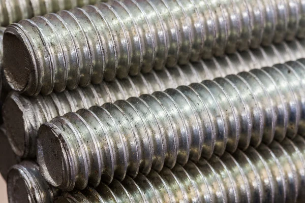 Stack of round steel bar. — Stock Photo, Image