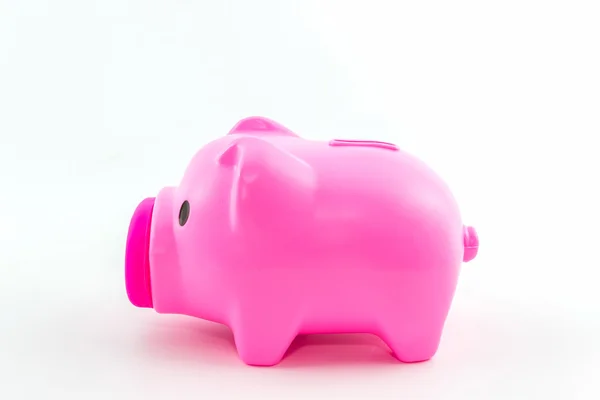 Pink piggy bank saving. — Stock Photo, Image