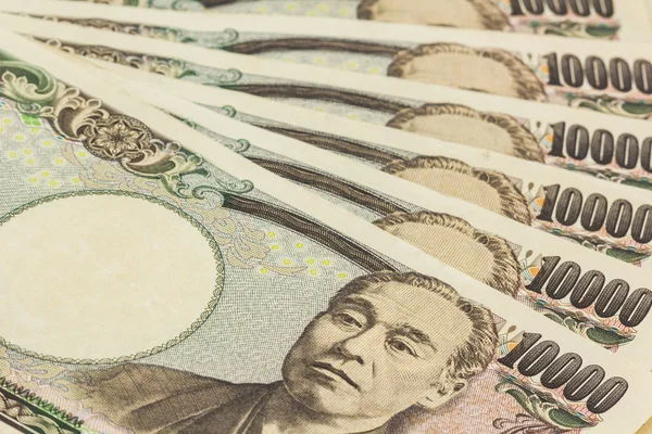 Japanse yen bankbiljetten. — Stockfoto