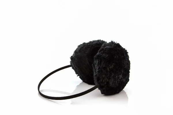 Zwarte fuzzy winter oor MOF . — Stockfoto