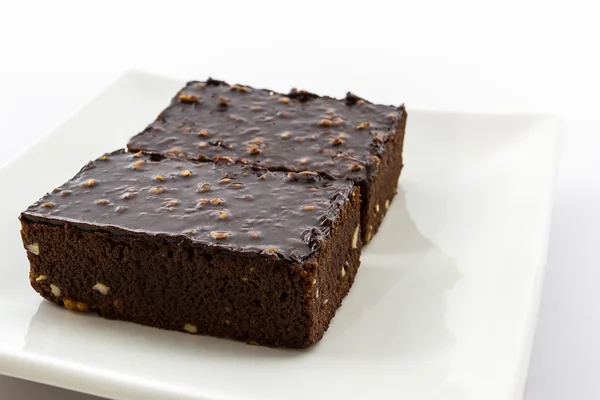 Cerrar pastel Brownie . —  Fotos de Stock
