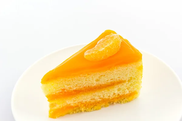 Oranges cake slice,fruit cake. — Stock Photo, Image