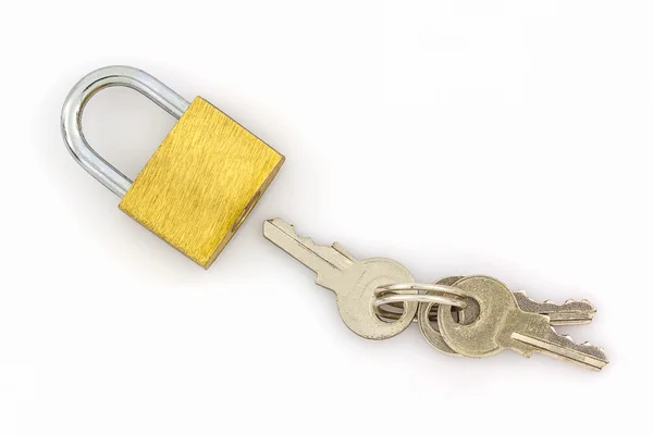 Close up key and lock. — Stock Photo, Image