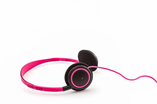 Pink headphones. — Stock Photo, Image