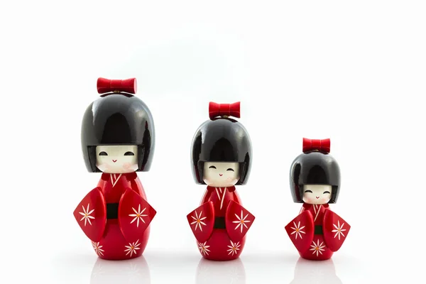 Lalki kokeshi japoński. — Zdjęcie stockowe
