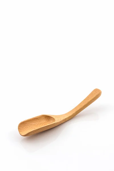 Wooden empty spice spoon. — Stock Photo, Image