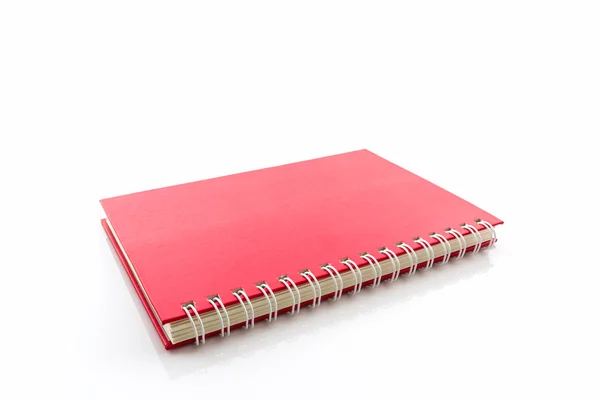 Röd dagbok bok. — Stockfoto